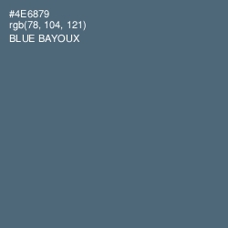 #4E6879 - Blue Bayoux Color Image